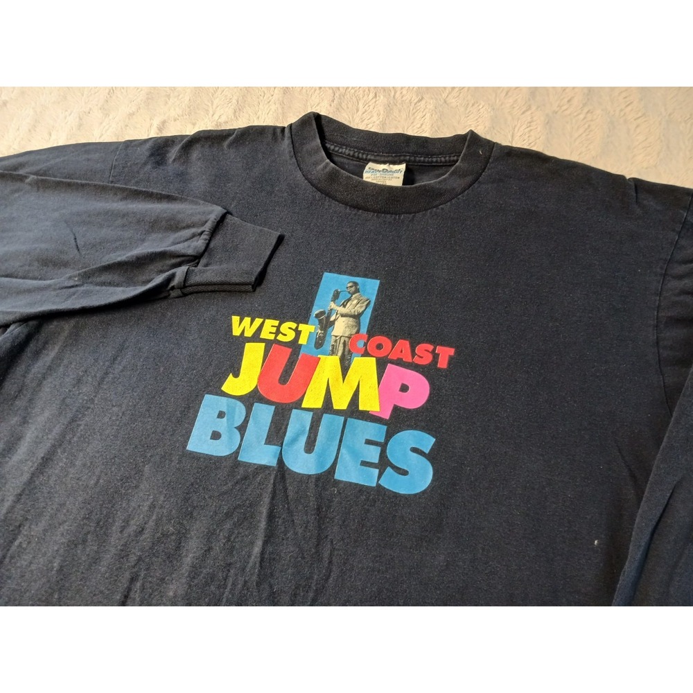 Vintage 90s West Coast Jump Blues Oldies T-shirt Men's XL Long Sleeve Concert